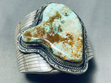 One Of The Best Vintage Native American Navajo #8 Mine Turquoise Sterling Silver Bracelet-Nativo Arts