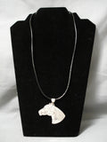 Wonderful Native American Sterling Silver Horse Necklace Pendant-Nativo Arts