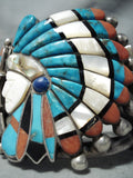 Just Wow, One Of Best Ever Vintage Native American Zuni Turquoise Sterling Silver Bracelet-Nativo Arts