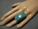Incredible Vintage Native American Navajo Royston Turquoise Sterling Silver Ring-Nativo Arts