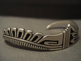 Famous Artist Alert! Vintage Navajo Stephen J Begay Native American Jewelry Silver Geomtric Bracelet-Nativo Arts