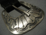 Famous Artist! Native American Navajo Sterling Silver Jeanette Dale Buckle Set-Nativo Arts