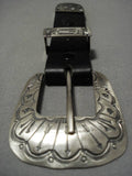 Famous Artist! Native American Navajo Sterling Silver Jeanette Dale Buckle Set-Nativo Arts