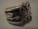 Famous Artist Vintage Hopi signature Design Native American Jewelry Silver Ring Old Vtg-Nativo Arts