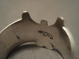 Famous Artist Vintage Hopi signature Design Native American Jewelry Silver Ring Old Vtg-Nativo Arts
