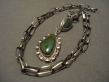 Famous Artist Vintage Navajo Kee Joe Benally (d.) Native American Jewelry Silver Turquoise Necklace-Nativo Arts