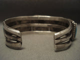 Famous Artist Vintage Navajo 'Squared Turquoise' Wil Singer Native American Jewelry Silver Bracelet-Nativo Arts