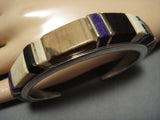 Famous! Vintage Native American Jewelry Hopi Sherian Honhongva Turquoise Sterling Silver Gold Bracelet-Nativo Arts