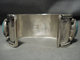 Fantastic Navajo 'Spiderweb Turquoise Galore' Heavy Thick Native American Jewelry Silver Bracelet-Nativo Arts