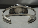 Fantastic Vintage Navajo Native American Jewelry jewelry 'Rare Blue Warrior Turquoise' Siolver Bracelet Old-Nativo Arts