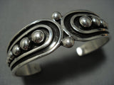 Fascinating Detailed Native American Jewelry Navajo Jonny Nez Sterling Silver Bracelet-Nativo Arts