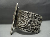Fascinating Navajo Spuper Heavy 184 Grms Sterling Silver Butterfly Bracelet-Nativo Arts