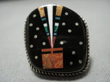 Fascinating Vintage Native American Jewelry Navajo Matt Jack Sterling Silver Ring-Nativo Arts