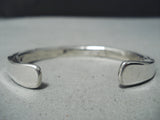 Authentic Vintage Native American Navajo Orville Tsinnie Sterling Silver Bracelet Cuff-Nativo Arts