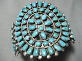Newsworthy Vintage Native American Navajo Turquoise Sterling Silver Bracelet Old-Nativo Arts