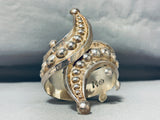 Incredible Southwest Taxco Vintage Sterling Silver Hinged Bracelet Old-Nativo Arts