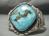 One Of The Best Vintage Native American Navajo Old Morenci Turquoise Sterling Silver Bracelet-Nativo Arts