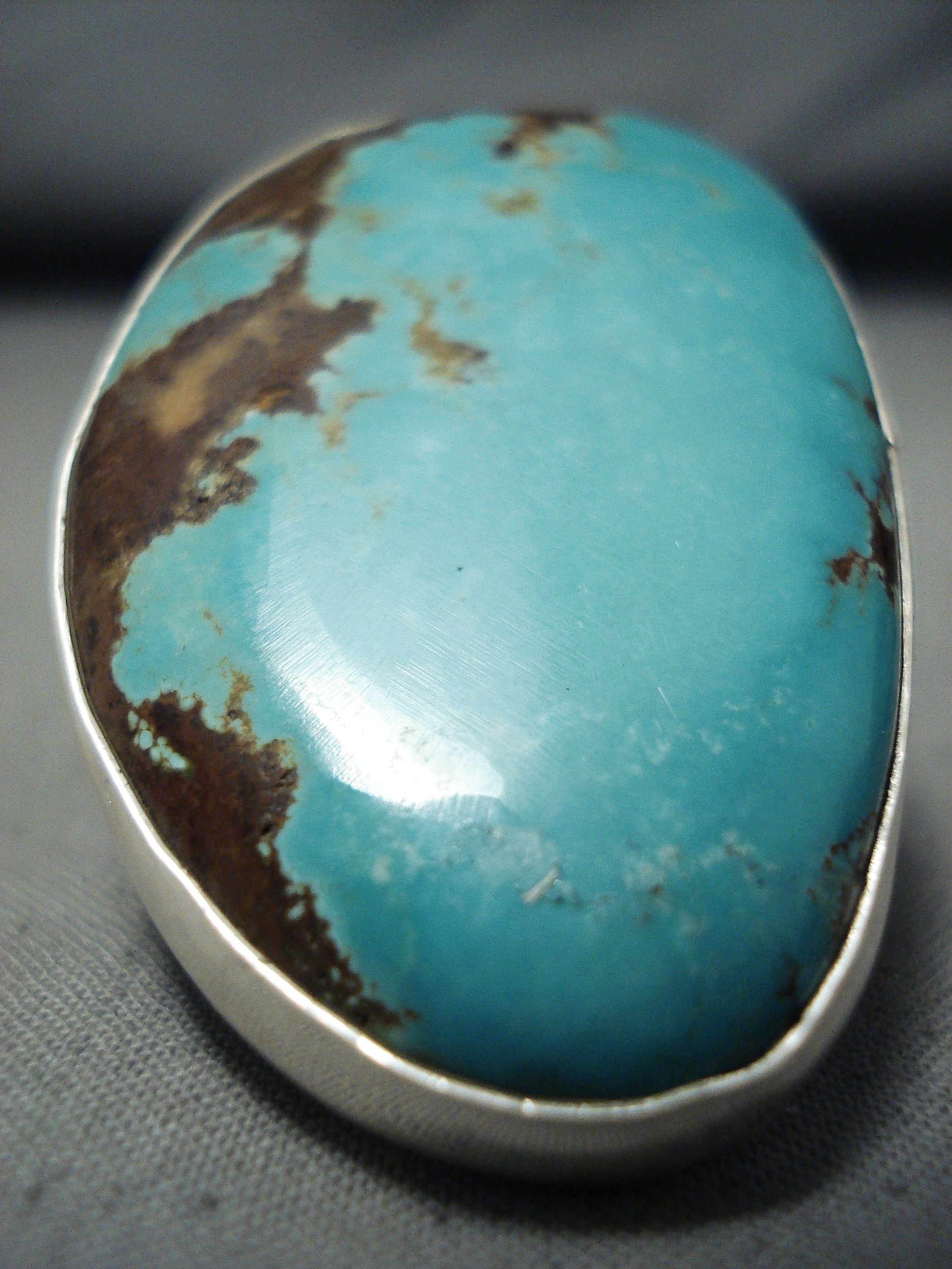 Unbelievable Native American Navajo #8 Turquoise Mine Sterling