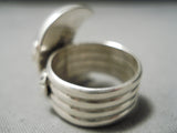 One Of The Msot Unique Vintage Native American Navajo Royston Half Moon Sterling Silver Ring-Nativo Arts