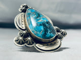 Amazing Vintage Native American Navajo Blue Diamond Sterling Silver Huge Ring-Nativo Arts
