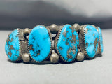 One Of The Best Ever Vintage Native American Navajo Morenci Turquoise Sterling Silver Bracelet-Nativo Arts