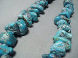 Newsworthy 362 Gram Vintage Native American Navajo Turquoise Sterling Silver Necklace-Nativo Arts