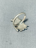Charming Vintage Native American Zuni Turquoise Sterling Silver Owl Ring-Nativo Arts