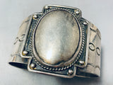 One Of The Most Unique Vintage Native American Navajo All Sterling Silver Bracelet-Nativo Arts