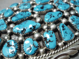 Newsworthy Vintage Native American Navajo Turquoise Sterling Silver Buckle Old-Nativo Arts