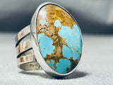 Rare #8 Turquoise Native American Sterling Silver Ring-Nativo Arts
