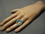 Amazing Vintage Zuni Native American Sterling Silver Yewselew Ring Old-Nativo Arts