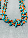 Marvelous Vintage Native American Navajo Turquoise Sterling Silver Necklace-Nativo Arts