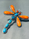 The Best Native American Navajo Turquoise Sterling Silver Shell Dragonfly Ring-Nativo Arts