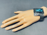 One Of The Most Unique Native American Navajo Zig Zag Turquoise Sterling Silver Bracelet-Nativo Arts