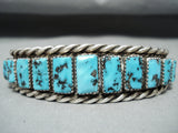 Excellent Vintage Native American Navajo Sleeping Beauty Turquoise Sterling Silver Bracelet-Nativo Arts