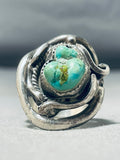 Outstanding Vintage Native American Navajo Royston Turquoise Sterling Silver Ring-Nativo Arts