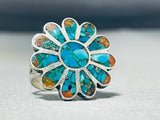 Dynamic Vintage Southwest Turquoise Sterling Silver Ring-Nativo Arts