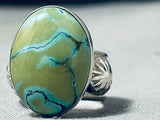 Outstanding Native American Navajo Turquoise Stering Silver Ring Ben Begaye-Nativo Arts