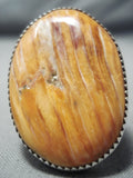 Impressive San Felipe Orange Spiny Sterling Silver Ring Native American-Nativo Arts