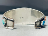 Opulent Vintage Native American Navajo Morenci Turquoise Sterling Silver Bracelet-Nativo Arts