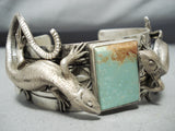 Spectacular San Felipe Native American 8 Turquoise Sterling Silver Bracelet-Nativo Arts