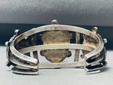 Morenci Turtles Vintage Native American Navajo Turquoise Sterling Silver Bracelet-Nativo Arts
