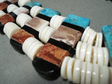 Native American One Of The Biggest Ever Santo Domingo Turquoise Shell Necklace-Nativo Arts