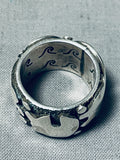 Important Alex Sanchez Native American Navajo Sterling Silver Ring-Nativo Arts