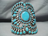 One Of The Best Native American Navajo Turquoise Sterling Silver Bracelet-Nativo Arts