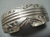 Advanced Detailed Vintage Native American Navajo Sterling Silver Segmented Bracelet-Nativo Arts