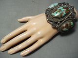 Best Vintage Native American Navajo Royston Turquoise Sterling Silver Bracelet Pawn Marks-Nativo Arts