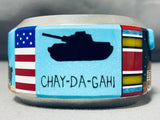 Important Veteran Native American Navajo Codetalkers Turquoise Sterling Silver Bracelet-Nativo Arts