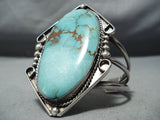 Towering Vintage Native American Navajo Royston Turquoise Sterling Silver Bracelet-Nativo Arts