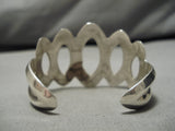Amazing Vintage Native American Navajo Felix Joe Sterling Silver Native American Navajo Concho Bracelet Old-Nativo Arts